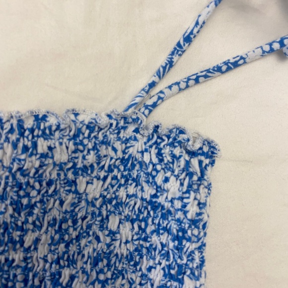 Cute little blue and white halter/tube top - Picture 3 of 4